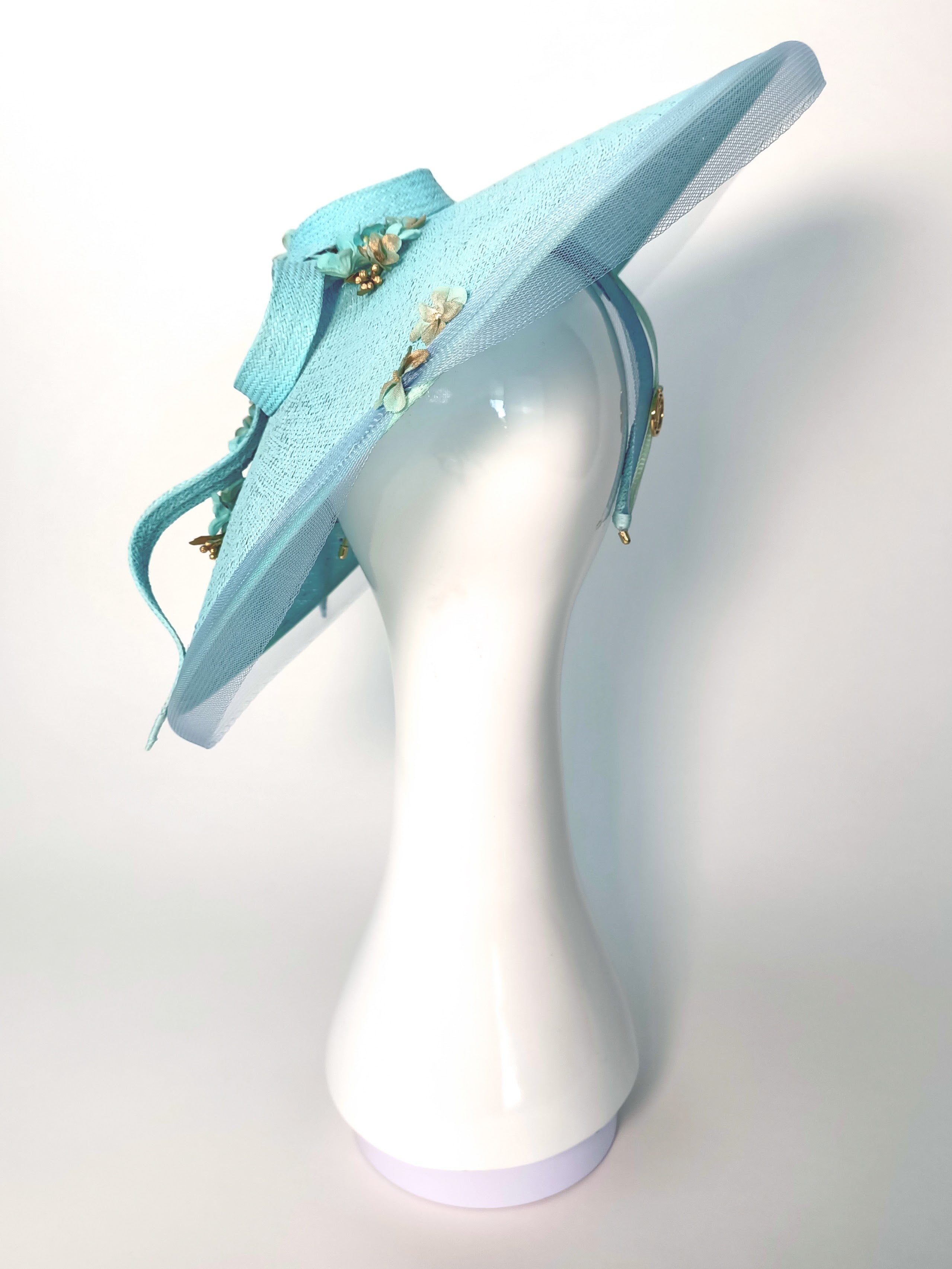 Skye hat from the Kathryn Lee Millinery collection featuring straw