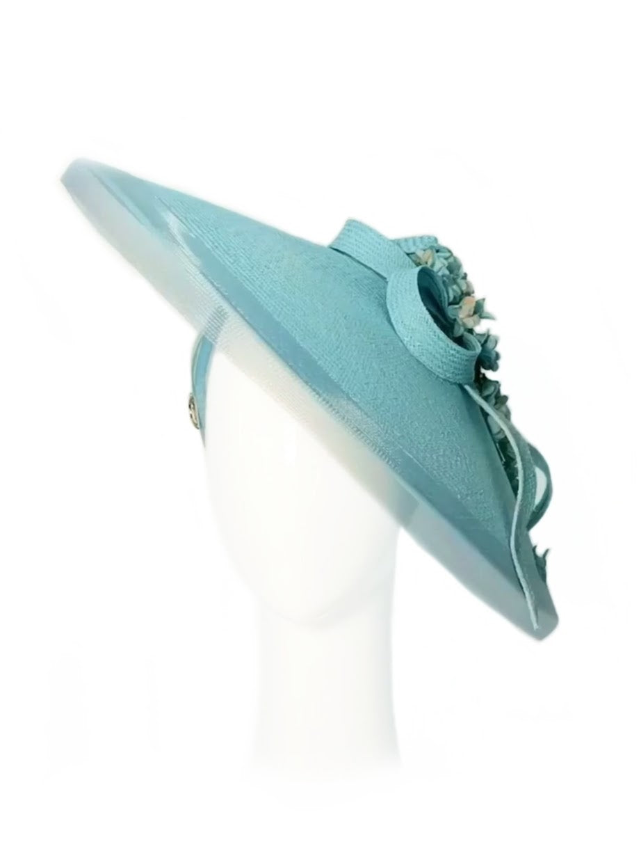 Kathryn Lee Millinery Skye hat featuring straw – Australian couture headwear