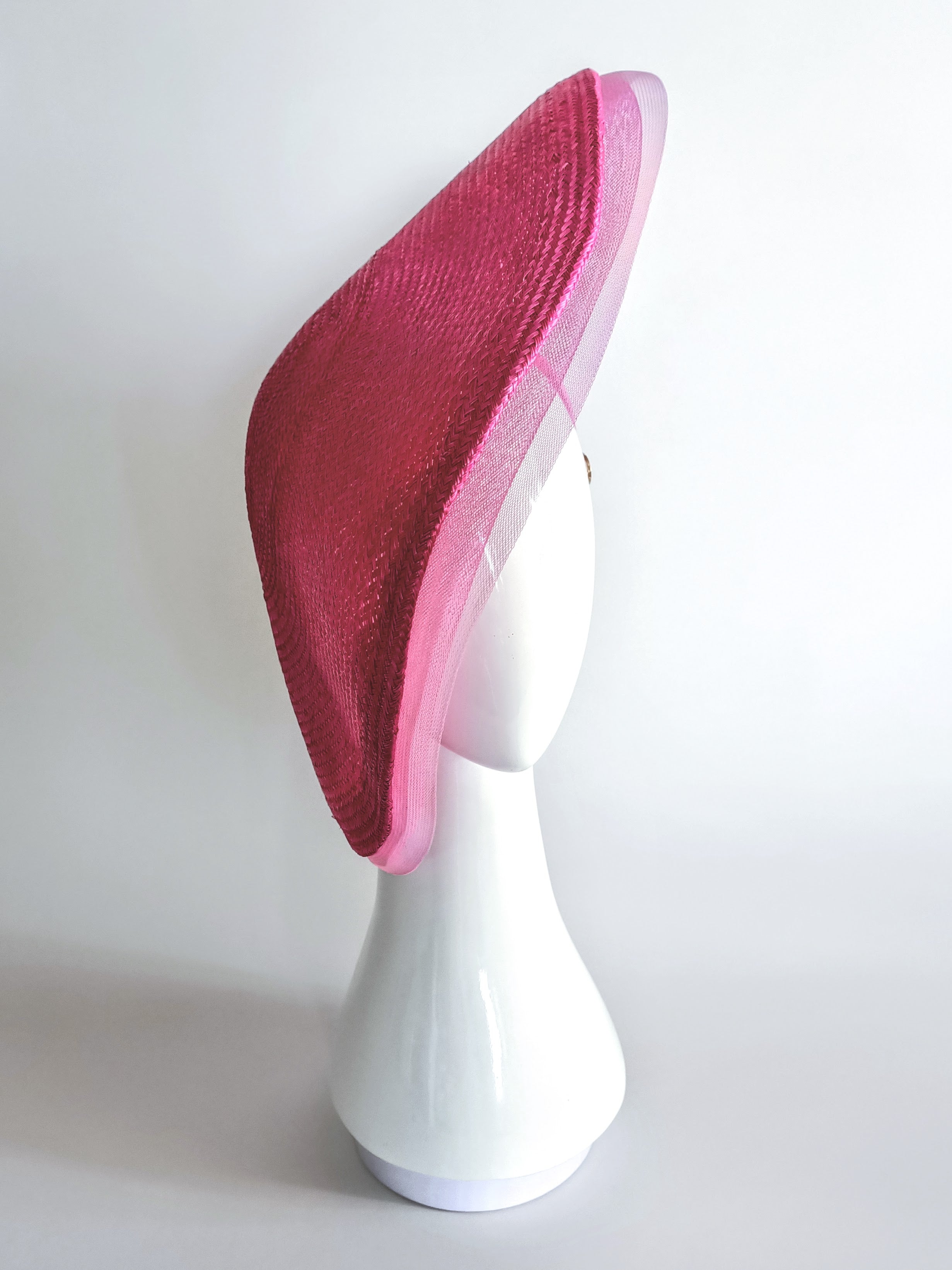 Sophia by Kathryn Lee Millinery – bespoke Pink hat for Melbourne Cup
