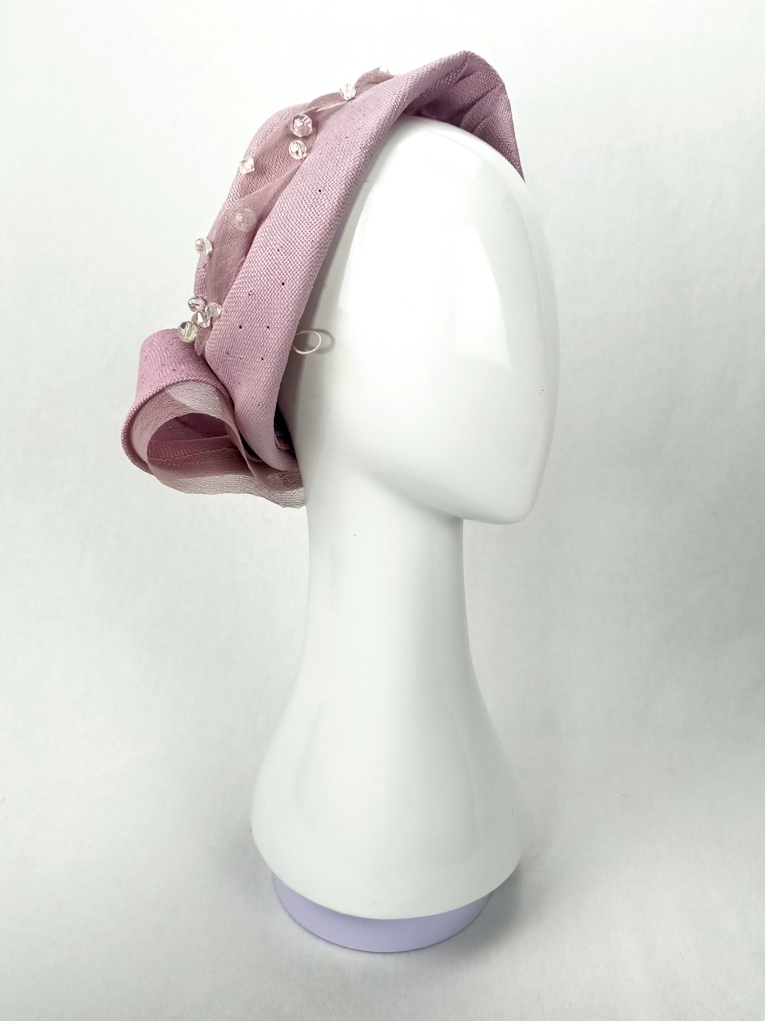Bespoke Lavender pillbox hat Violet – couture millinery for race day